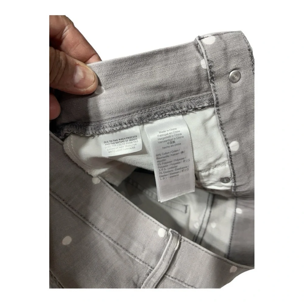 J.Crew Gray Polka Dot High Rise Cropped Straight Leg Jeans Size 29